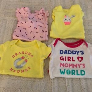 Set of four short sleeve onesies!